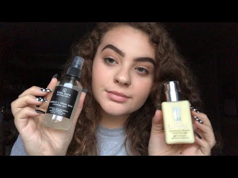 ASMR Fast Tapping On Products In My Morning Routine ♡