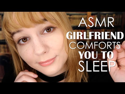 ASMR Girlfriend Comforts You to Sleep Roleplay ~ Smooches, Face Touching, Affirmations, Napping