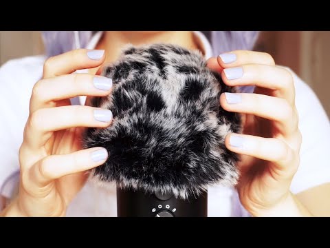 ASMR | Mic massage with fluffy cover - NO TALKING