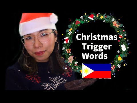 ASMR TAGALOG CHRISTMAS TRIGGER WORDS (Soft Speaking & Leather Gloves) 🎄🇵🇭 [Ear to Ear]