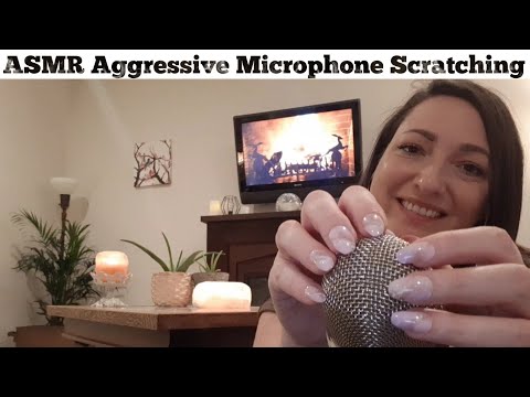 ASMR Aggressive Microphone Scratching -No Talking After Intro