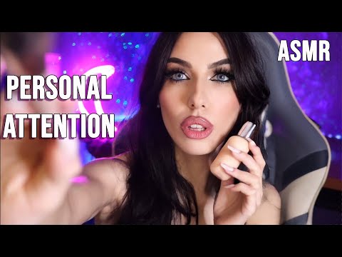 ASMR Doing Your Makeup (fast & aggressive personal attention)