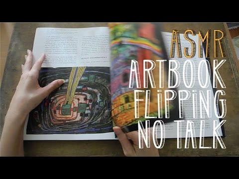 ASMR Artbook Flipping | Thick Pages | No Talk | LITTLE WATERMELON