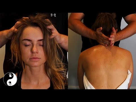 [ASMR] New Greatest Seated Massage Ever #2 Head, Neck, Shoulders & Back [No Talking][No Music]