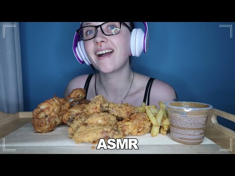 ASMR KFC Cheat Day [Hot Wings, Original Recipe, Chips & Gravy] EATING SOUNDS + CHAT 🍗