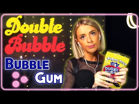 [ASMR] Gum Chewing | Bubble Blowing | American Dubble Bubble Gum !!