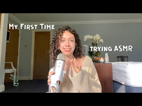 My First Time Trying ASMR! (mic testing, british accent, positivity) | peartreeASMR