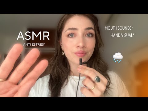 Asmr - * mouth sounds y visual 💤⚡️te ayudo a que te relajes y duermas - sonido de lluvia🌧️