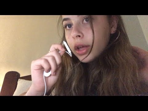 ASMR- up close/gum chewing/ trigger words/hand movements