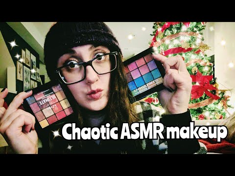Chaotic Fast Bizarre Makeup Combinations -  ASMR Makeup Roleplay