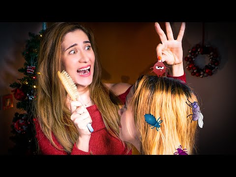 S.O.S MI AMIGA TIENE PIOJOS! | ASMR Español | Asmr with Sasha