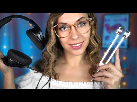 ASMR Hearing Test Roleplay, Ear Exam, Tuning Fork, Soft Spoken Personal Attention