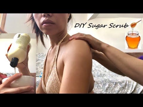 ASMR Scrubbalicious DIY Back Scrub TWICE! Exfoliation, Cleansing, Moisturizing (MUST TRY AT HOME!)👍