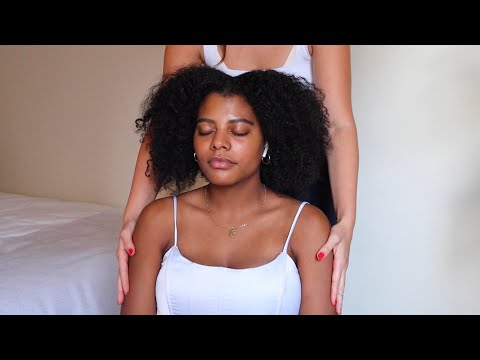 ASMR healing light touches, massage & hair play on Keria (whisper)