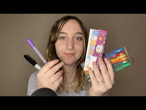 Asmr office supplies// typing, tapping, clicking, sticky sounds
