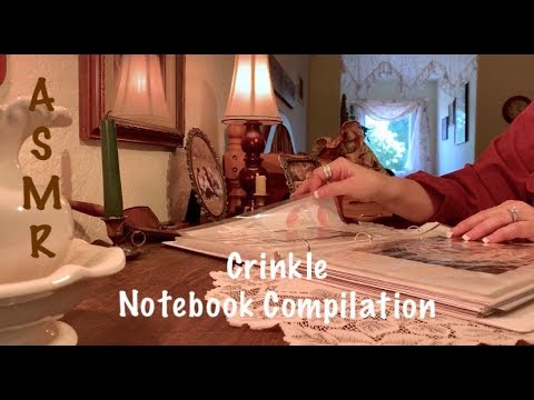 ASMR Crinkly notebook compilation (No talking) Page turning, sheet protectors