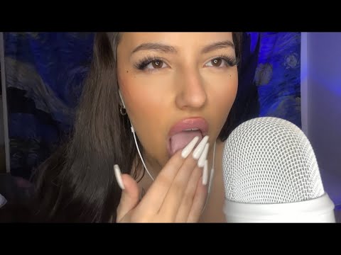 ASMR ~ im spit painting you 🤍 (mouth sounds, personal attention, close up whispering)