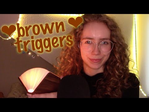 [ASMR] Brown triggers that WILL make you tingle tonight 🤎📙 (tapping, crinkles, ...)