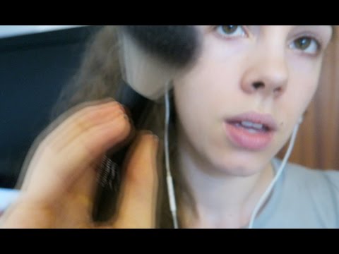 Doing Your Make Up To Go Out - ASMR, Rubbing Sounds, tweezing, Up Close, Face Touching