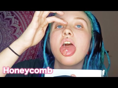 ASMR Eating Honeycomb ~ Sticky Sounds And Loud Smacking