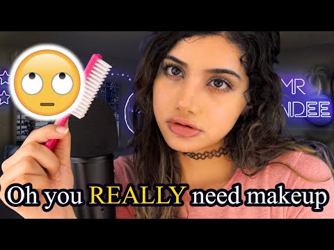 ASMR B*tchy Toxic Friend Chewing Gum While Doing Your Makeup Roleplay