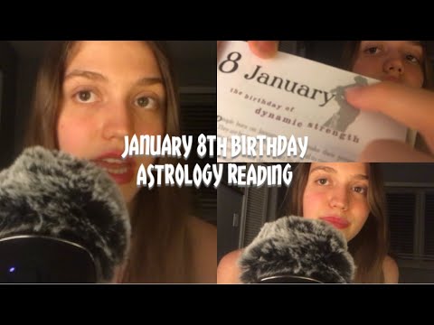 ASMR January 8th Birthday Astrology Reading (Ear to Ear Whisper)