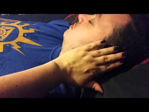 Pampering my boyfriend - Face / Ear Brushing / Massage & brushing camera
