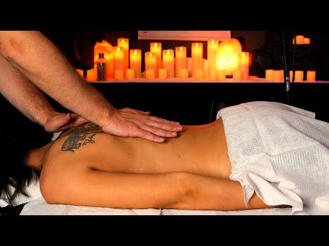 Straightening Her Spine With Relaxing Soft & Deep Tissue Massage [ASMR][No Talking]
