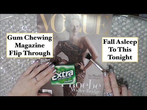 [ASMR] Gum Chewing | Magazine Flip Through | Vogue | Close Whispering