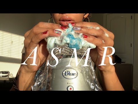 ASMR | Shaving Cream On Mic + crinkles | ( Tingly sounds 🤤 )
