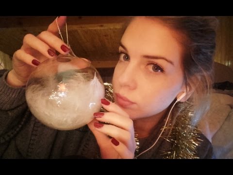 ASMR l Tapping/scratching de Noël  *glass sounds * tingles* Whispers