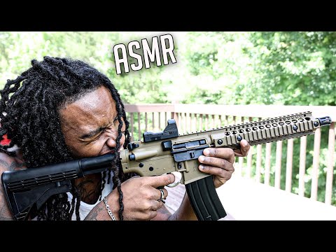 ASMR |**INSANE SHOOTING GUN SOUNDS** For SLEEP And Relaxation Whispers , Tapping . Soothing Triggers
