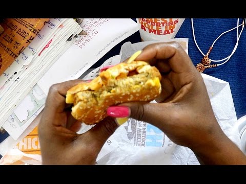 Eating Burger King ASMR Mouth Sounds | HAMBURGER