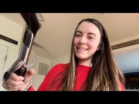 ASMR Role Play Series Pt 2: Sectioning and Curling Your Hair (real hair sounds)