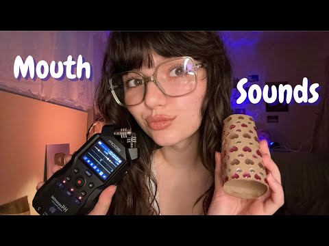 ASMR | Fast Aggressive Ear To Ear Mouth Sounds With Tascam (Mic Triggers, Breathy Whispers, ++)