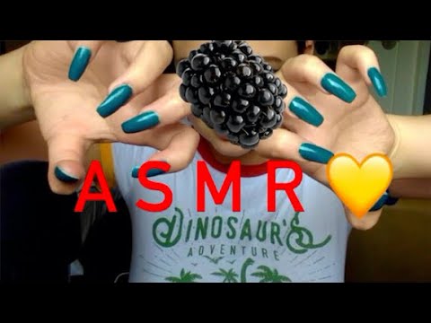 ASMR I reveal my face 😘  w/ long fake nail tapping, chewing, soft whispers, drinking (tingles!!)