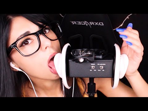 ASMR Gentle Ear Licking & Ear Eating 👄👂with Cupping (3dio Ear to Ear - 18 min)
