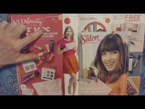ASMR Request ~ Letter Tracing / Beauty Catalog Review (Whisper)