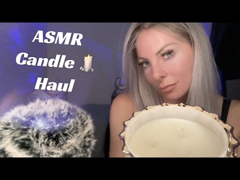 ASMR Candle 🕯 Haul / Collection • Over Explaining Scents & Candle Tapping