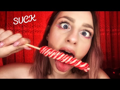 Sucking licking Kisses Lollipop ASMR 💋💦