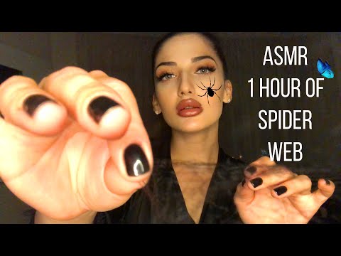 ASMR | SPIDER WEB + MOUTH SOUNDS | 1 HOUR FOR SLEEP