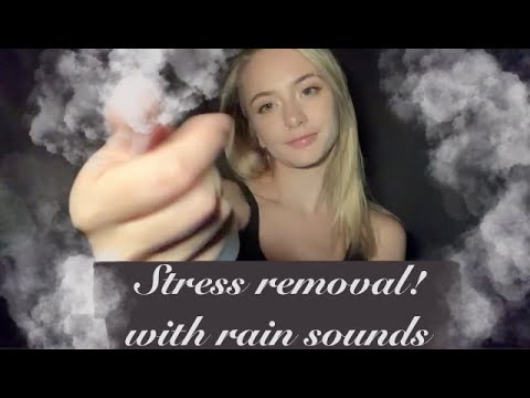 🤗  asmr hand movement cleansing with smudge, rain sounds, and positive affirmations 🤗