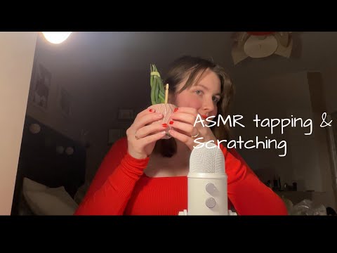 ASMR tapping and scratching on items