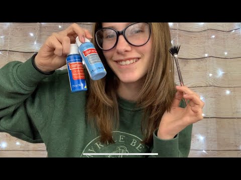 ASMR// Painting a Pretty Picture// Brush+ Water+ Tapping+ Whispering//