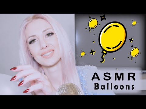 ∼ ASMR ∼ Balloon play, Tapping, Blowing up, Scratching, Kissing balloons,  Playing with foam 🎈