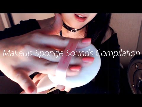 [Korean 한국어 ASMR] 강한 퍼프소리 모음집 Strong Tapping Sounds with Makeup Sponges