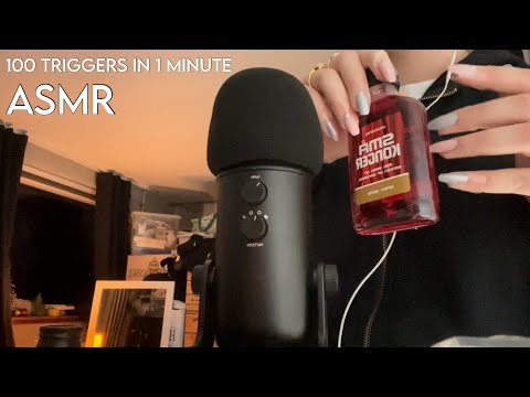 asmr 100 triggers in 1 minute