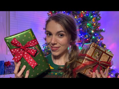 ASMR Wrapping You for Christmas and Tippy Taps on Presents