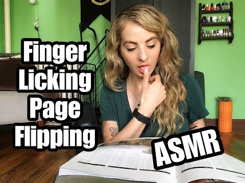 ASMR || Finger Licking & Page Flipping (silent/no talking edition)