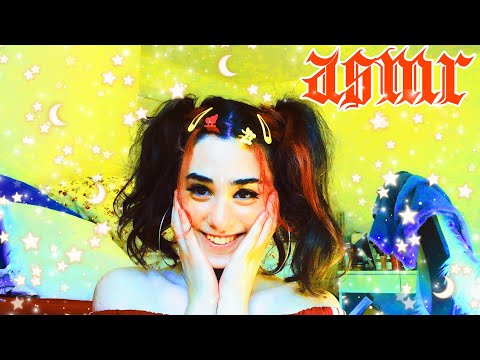 asmr mouth sounds + trigger words + mic scratching + hand movements *up close whisper* ;))